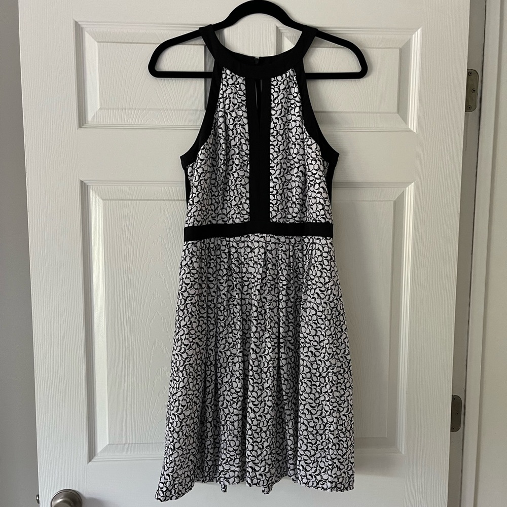 White House Black Market Black and White Dress